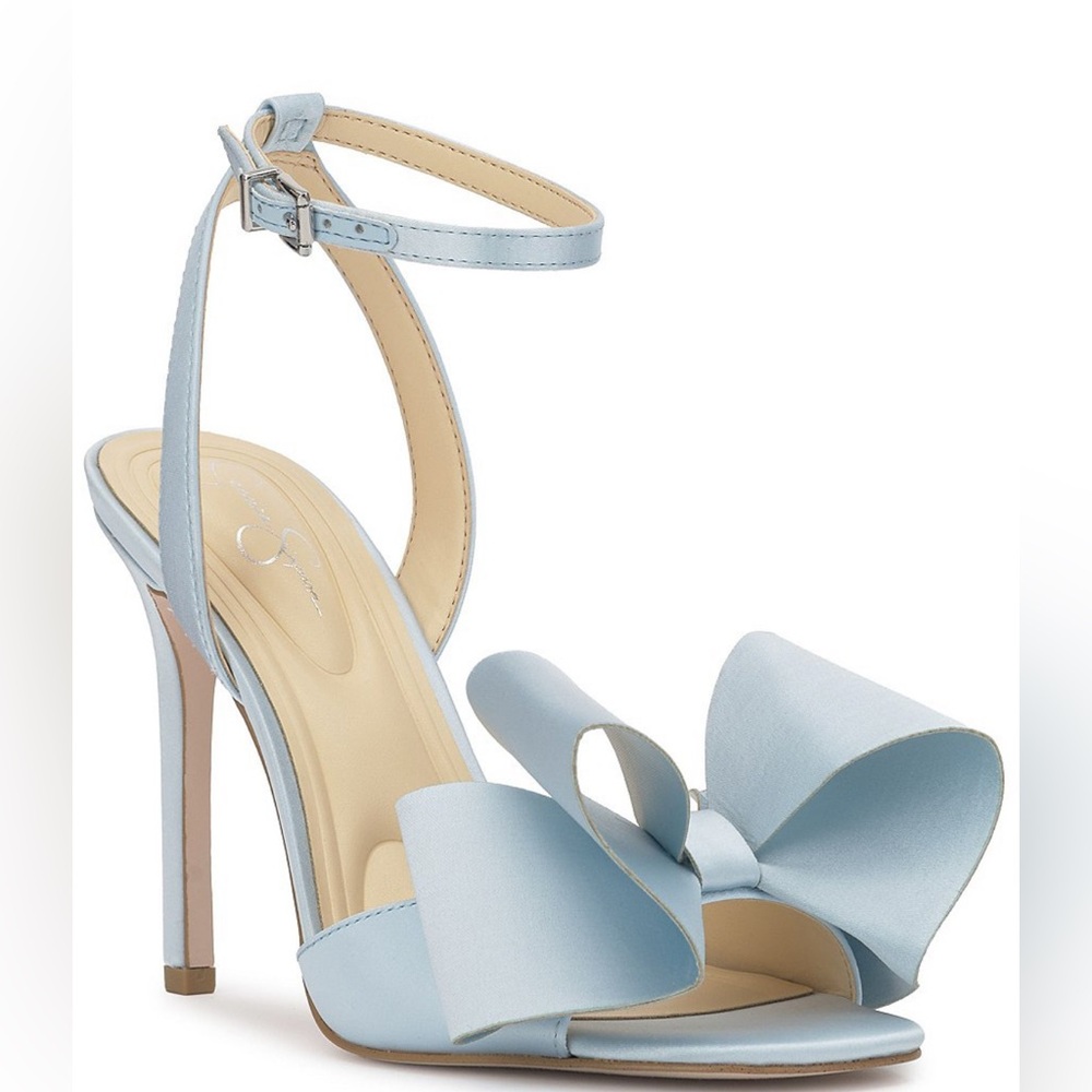 Jessica Simpson Olivine Satin Bow Dress Sandals